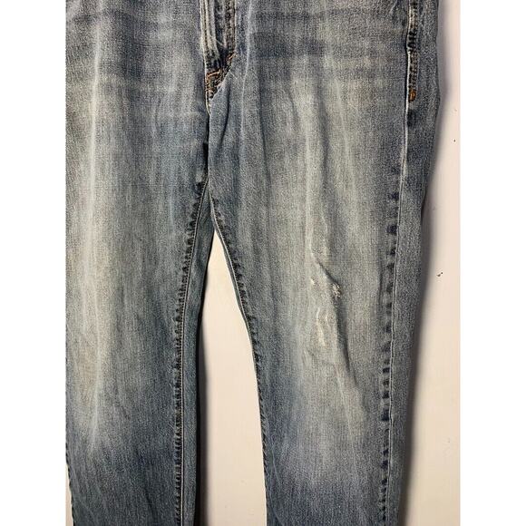 Calvin Klein Straight Cut Blue Jeans Mens Size 36x32 Light Wash Cotton Denim - Picture 3 of 5